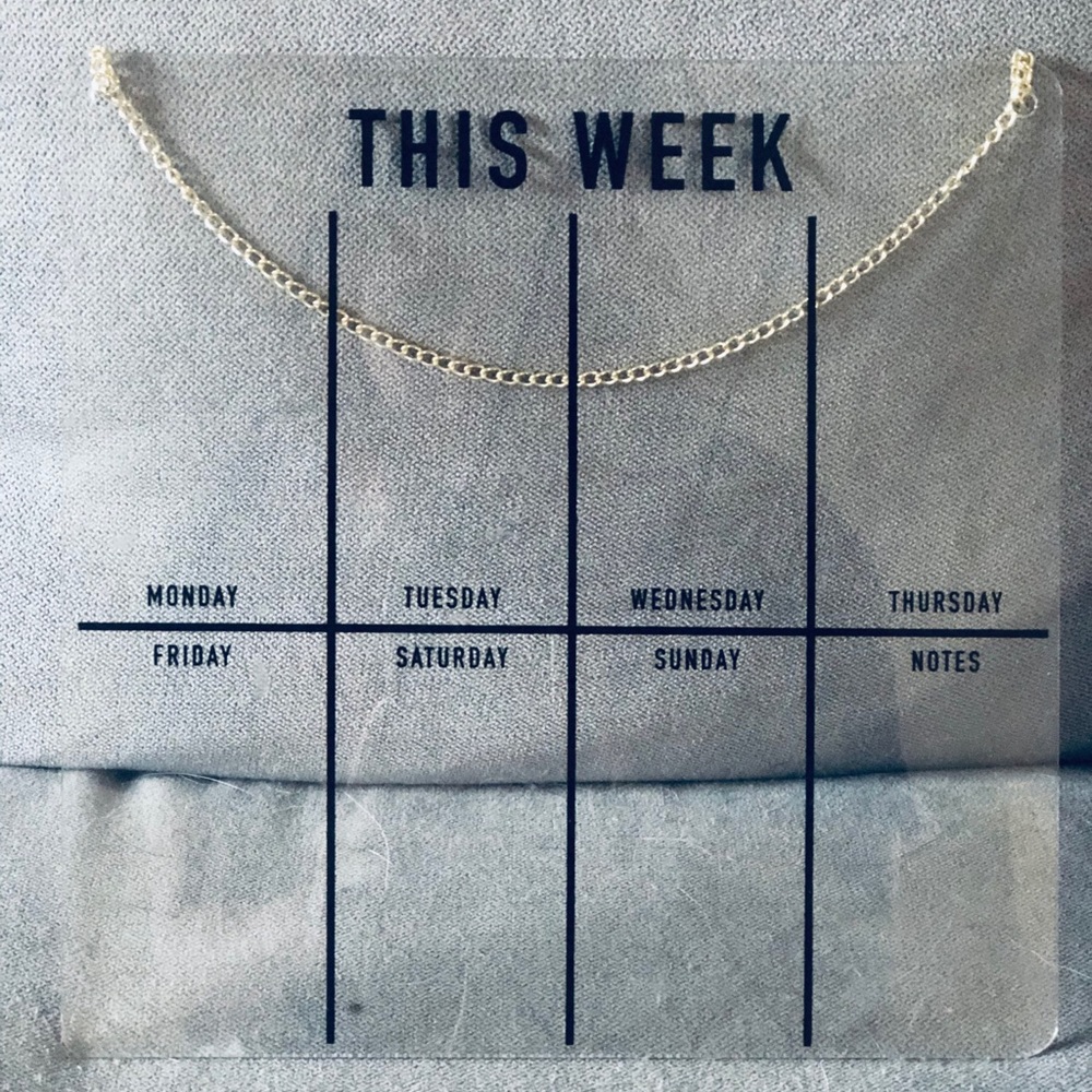 Target brand weekly dry erase calendar